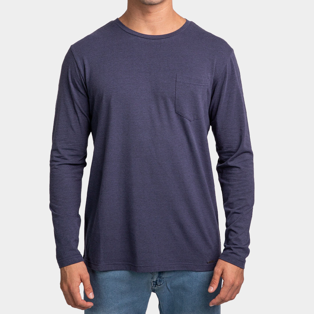 T-Shirt Manga Larga Para Hombre
