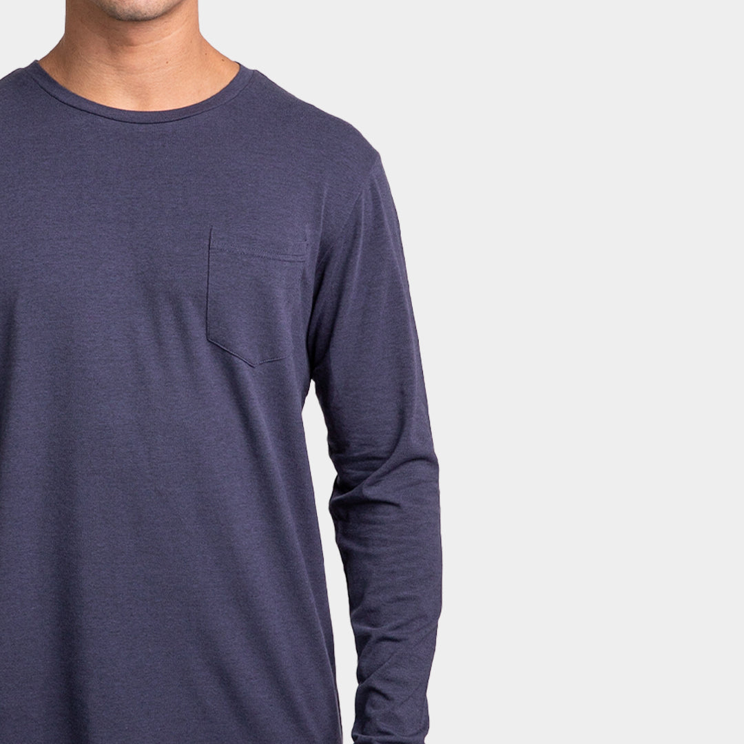 T-Shirt Manga Larga Para Hombre