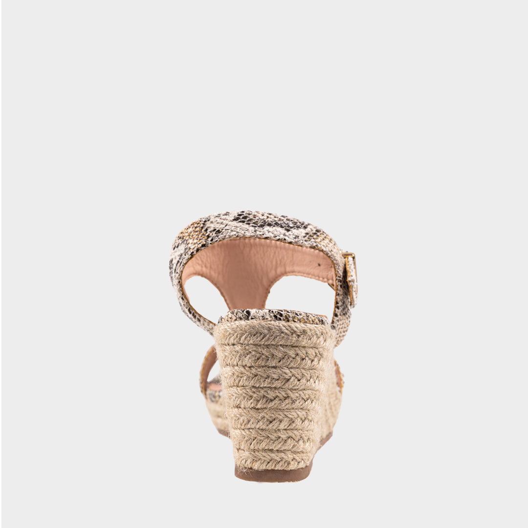 Card Wedge T-Strap Para Mujer