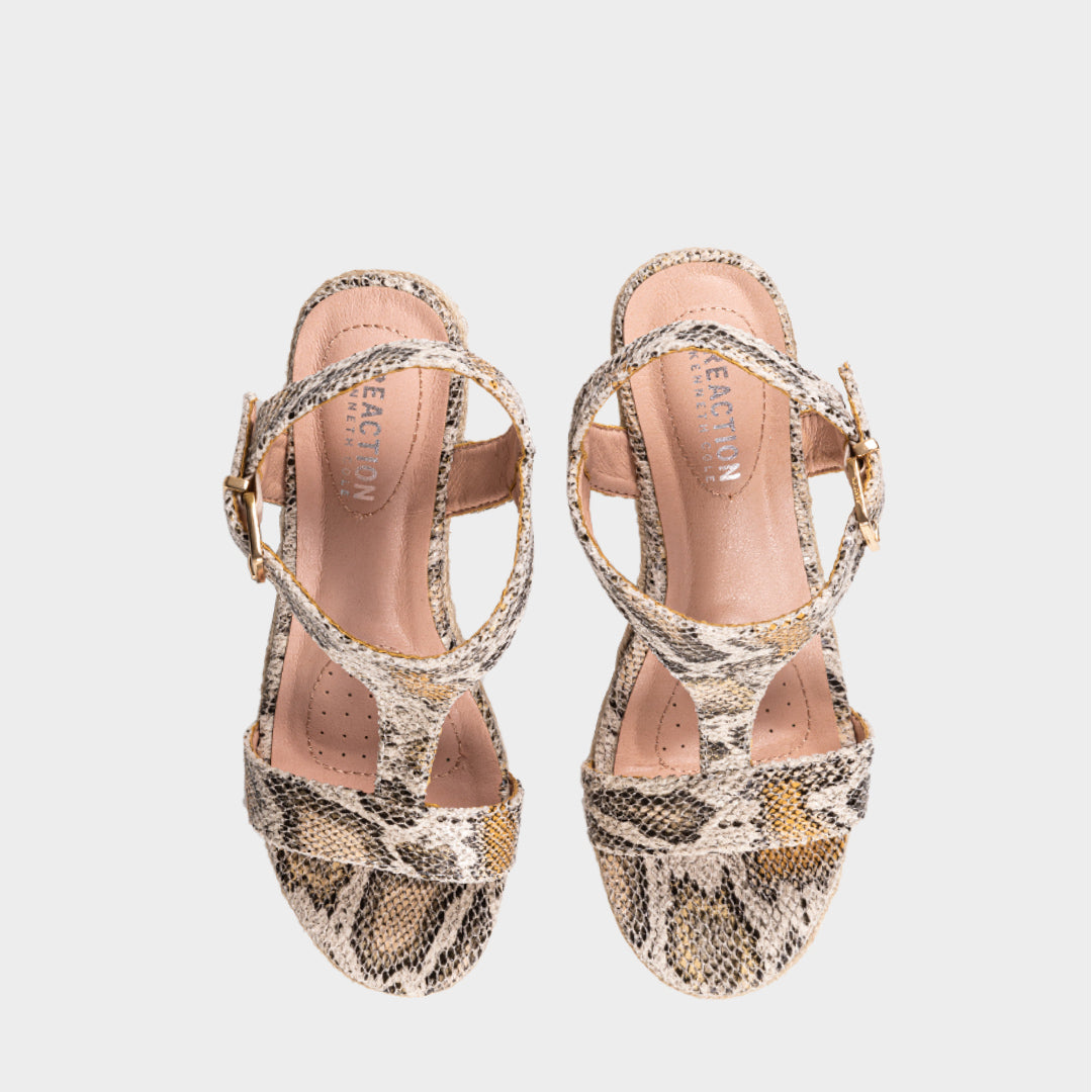 Card Wedge T-Strap Para Mujer