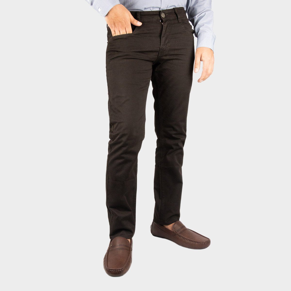 Pantalón Básico De 5 Bolsillos Para Hombre