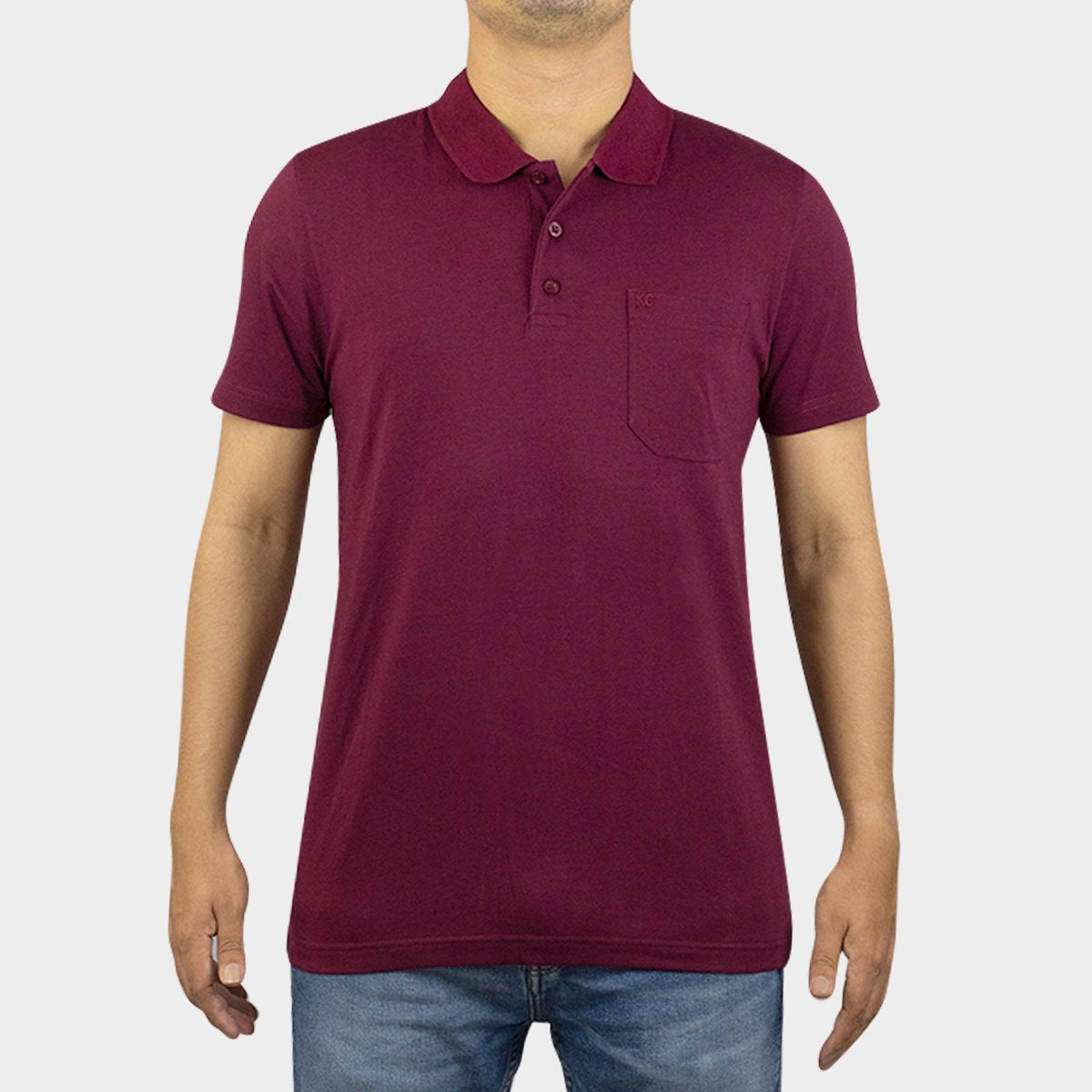 Polo Básico Con Bolsillo Para Hombre